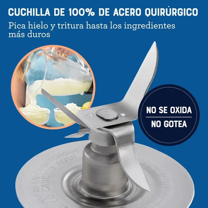 LICUADORA OSTER CON VASO DE VIDRIO DE 1.5L Y 2 VELOCIDADES BLSTKAGBPB